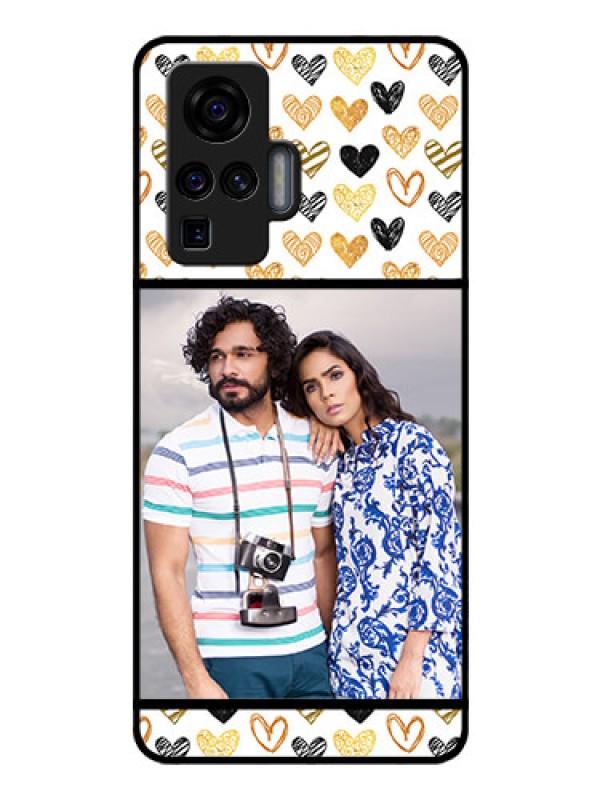 Custom Vivo X50 Pro 5G Photo Printing on Glass Case - Love Symbol Design