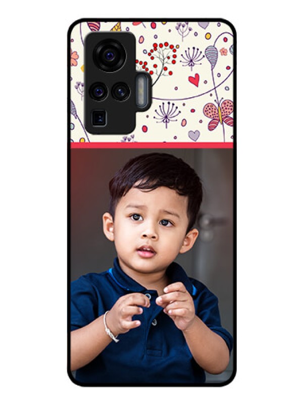 Custom Vivo X50 Pro 5G Custom Glass Mobile Case - Premium Floral Design