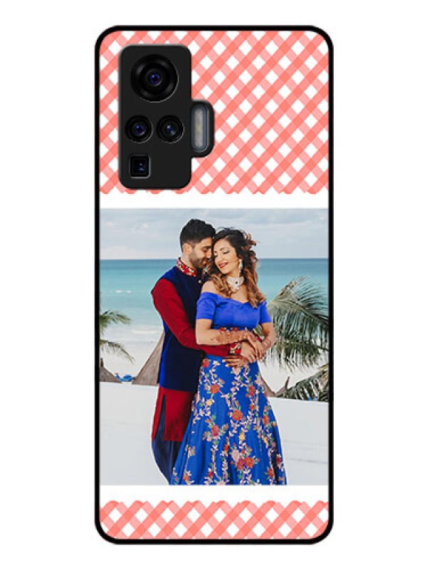 Custom Vivo X50 Pro 5G Personalized Glass Phone Case - Pink Pattern Design