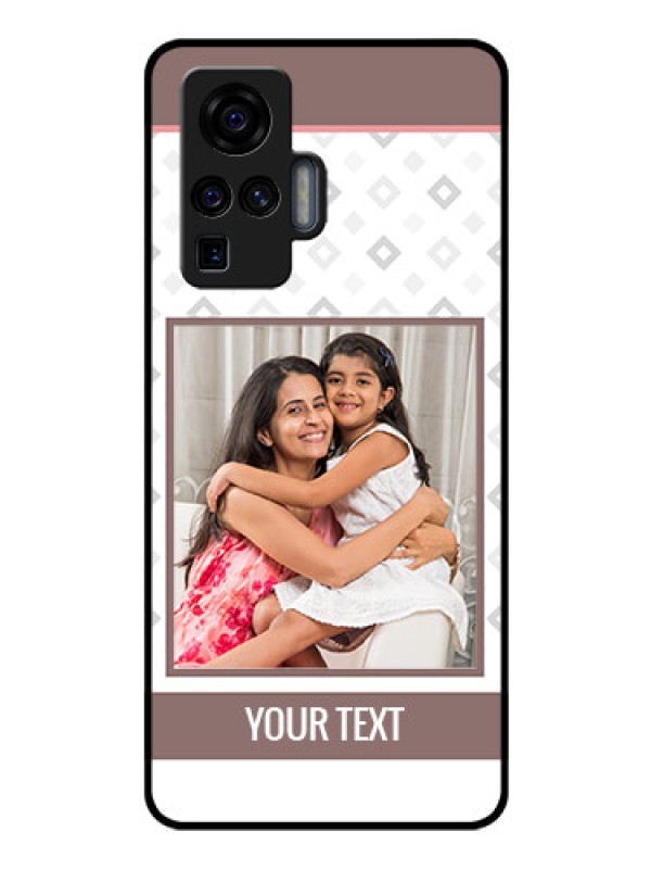 Custom Vivo X50 Pro 5G Photo Printing on Glass Case - Simple Diamond Design