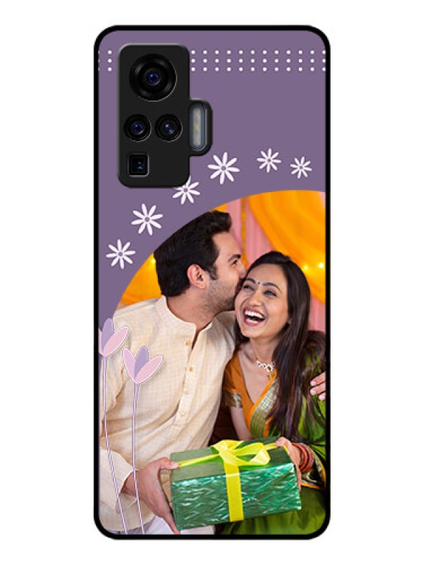 Custom Vivo X50 Pro 5G Custom Glass Mobile Case - Lavender flowers design 