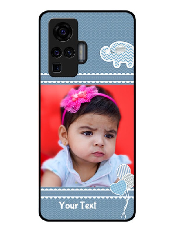 Custom Vivo X50 Pro 5G Photo Printing on Glass Case - with Kids Pattern Design