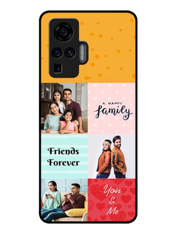 Custom Vivo X50 Pro 5G Personalized Glass Phone Case - Images with Quotes Design