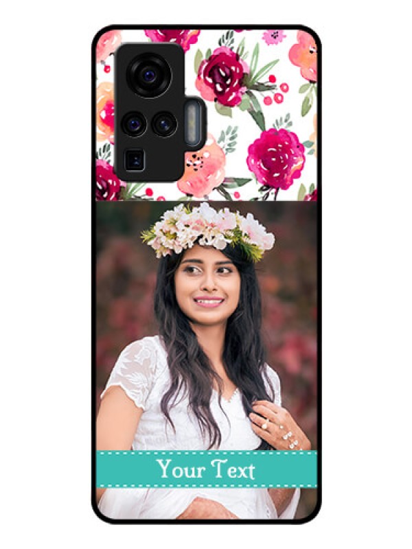 Custom Vivo X50 Pro 5G Custom Glass Phone Case - Watercolor Floral Design