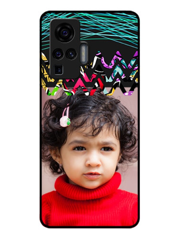 Custom Vivo X50 Pro 5G Personalized Glass Phone Case - Neon Abstract Design