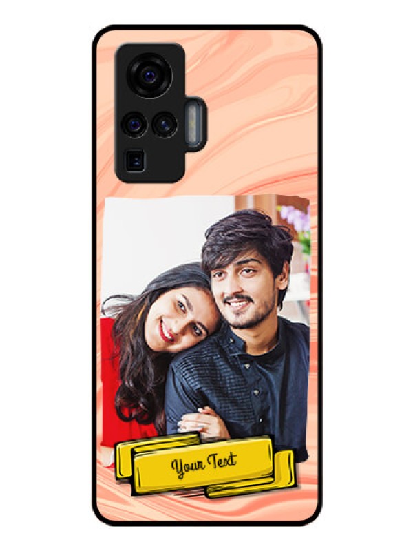 Custom Vivo X50 Pro 5G Personalized Glass Phone Case - Marble Texture Design