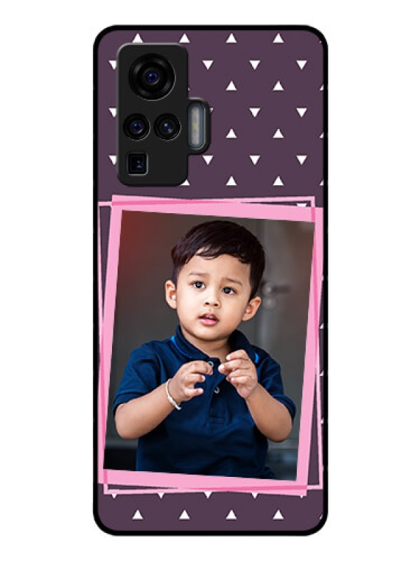 Custom Vivo X50 Pro 5G Custom Glass Mobile Case - Triangle Pattern Dotted Design