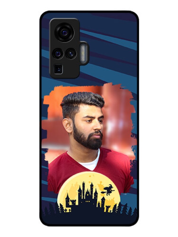 Custom Vivo X50 Pro 5G Photo Printing on Glass Case - Halloween Witch Design 