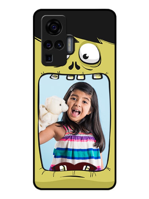 Custom Vivo X50 Pro 5G Personalized Glass Phone Case - Cartoon monster back case Design