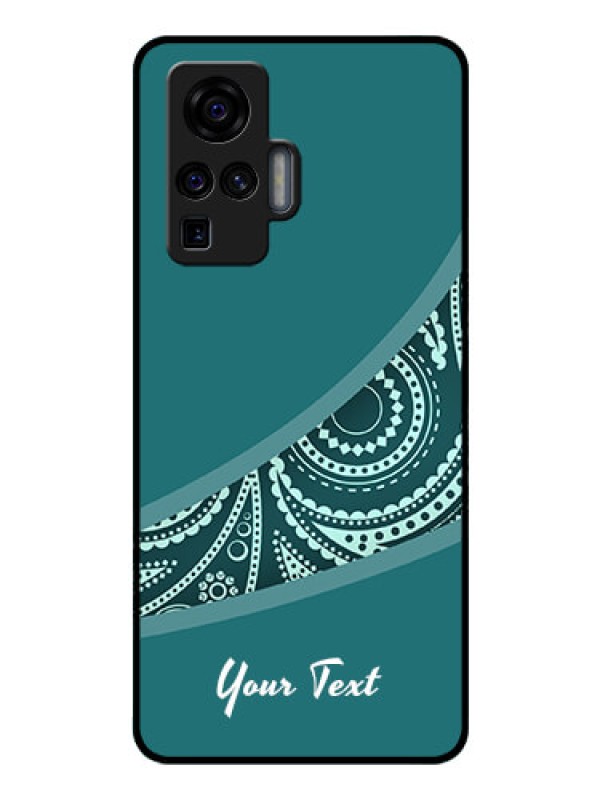Custom Vivo X50 Pro 5G Photo Printing on Glass Case - semi visible floral Design