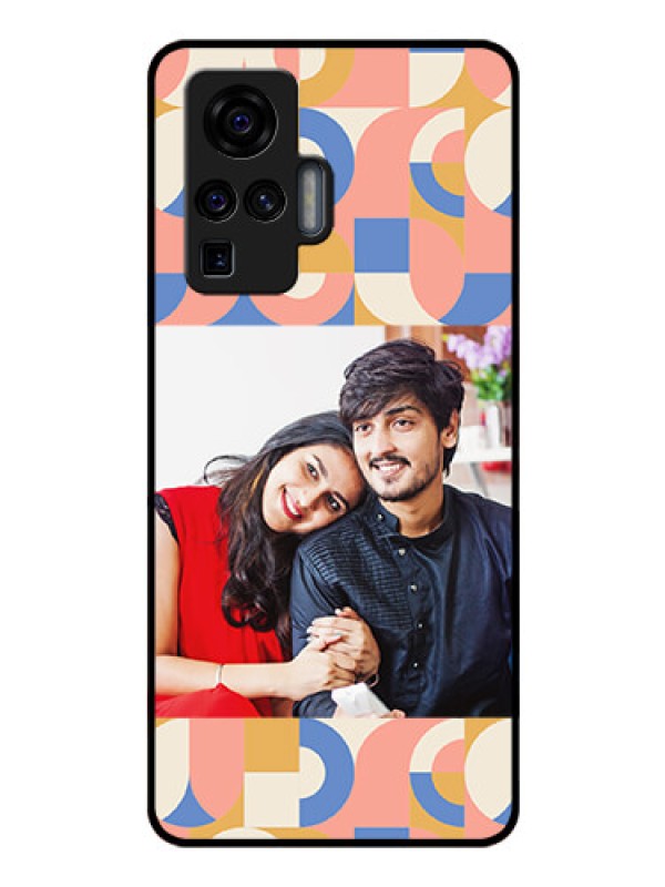 Custom Vivo X50 Pro 5G Photo Printing on Glass Case - Semi-circle Maze Pattern Design