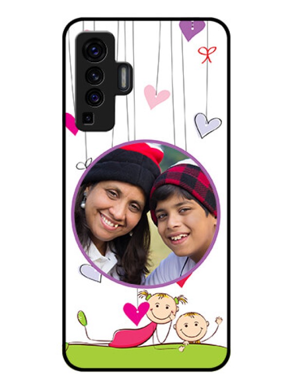 Custom Vivo X50 Photo Printing on Glass Case - Cute Kids Phone Case Design