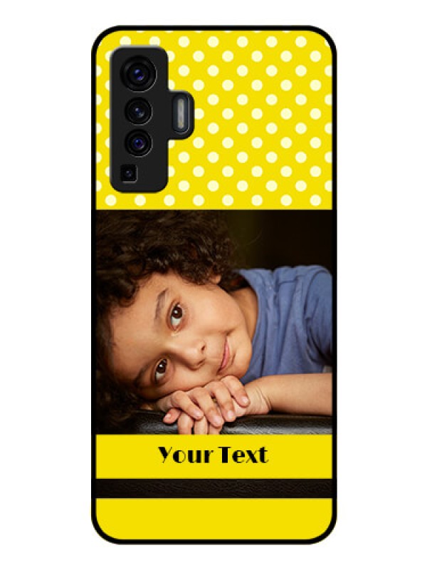 Custom Vivo X50 Custom Glass Phone Case - Bright Yellow Case Design