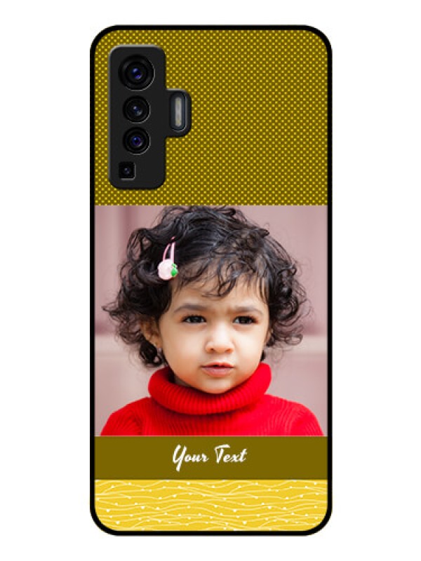 Custom Vivo X50 Custom Glass Phone Case - Simple Green Color Design