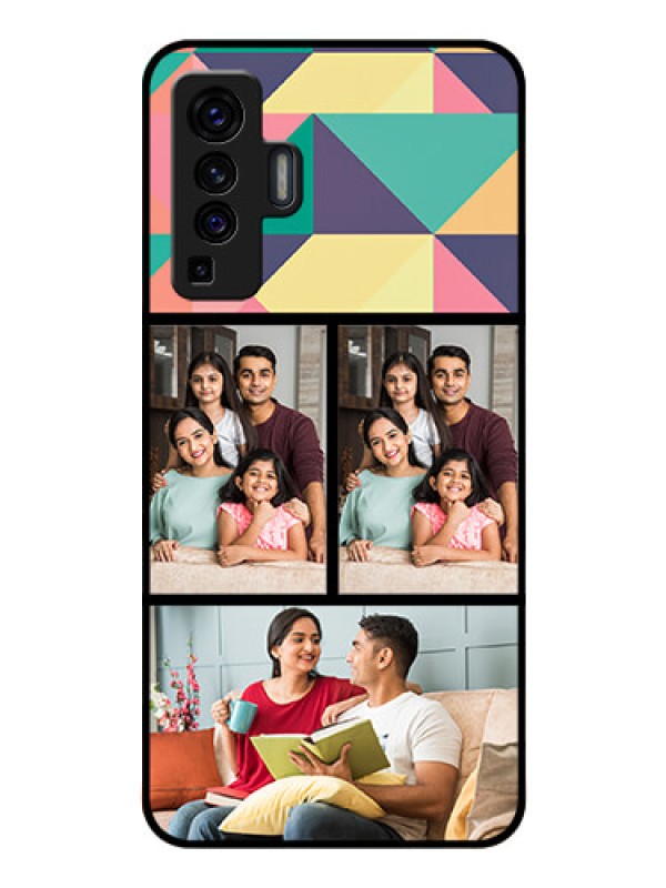 Custom Vivo X50 Custom Glass Phone Case - Bulk Pic Upload Design