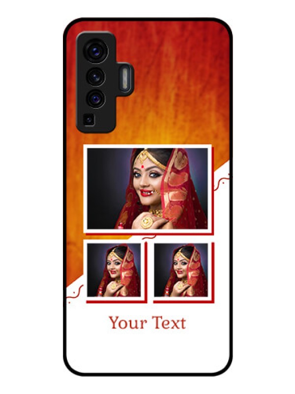 Custom Vivo X50 Custom Glass Phone Case - Wedding Memories Design