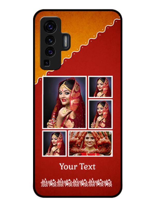 Custom Vivo X50 Personalized Glass Phone Case - Wedding Pic Upload Design