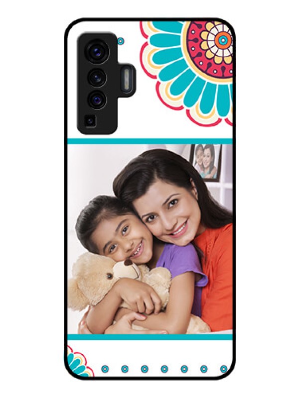 Custom Vivo X50 Custom Glass Phone Case - Flower Design