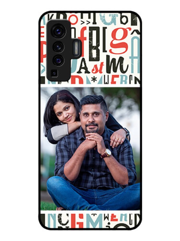 Custom Vivo X50 Personalized Glass Phone Case - Alphabet Design