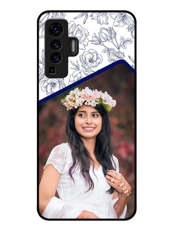 Custom Vivo X50 Personalized Glass Phone Case - Premium Floral Design