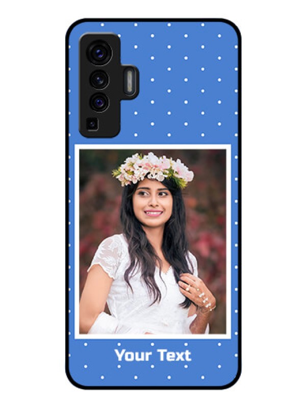 Custom Vivo X50 Photo Printing on Glass Case - Polka dots design