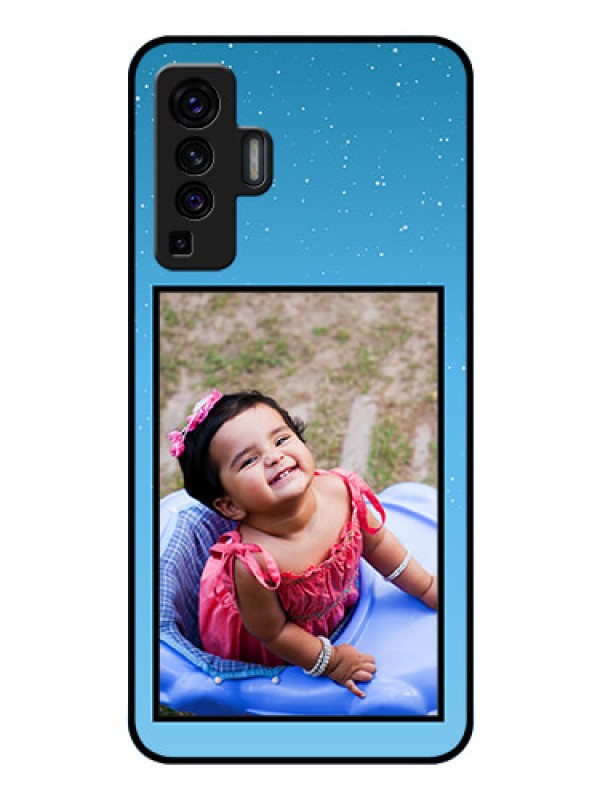 Custom Vivo X50 Custom Glass Mobile Case - Wave Pattern Colorful Design