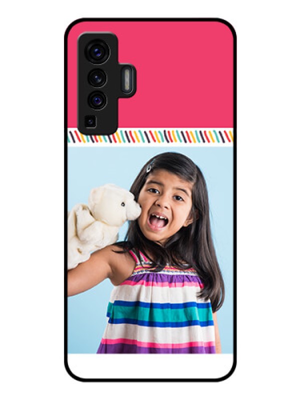 Custom Vivo X50 Personalized Glass Phone Case - Line art design