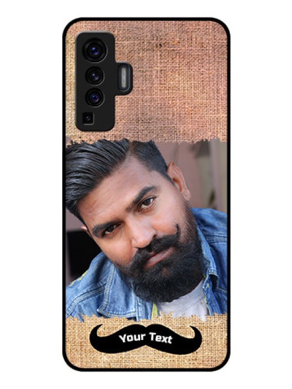 Custom Vivo X50 Personalized Glass Phone Case - with Texture Design