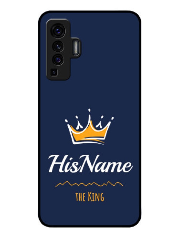 Custom Vivo X50 Glass Phone Case King with Name