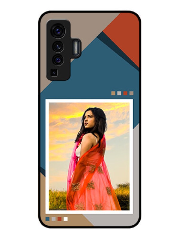 Custom Vivo X50 Personalized Glass Phone Case - Retro color pallet Design