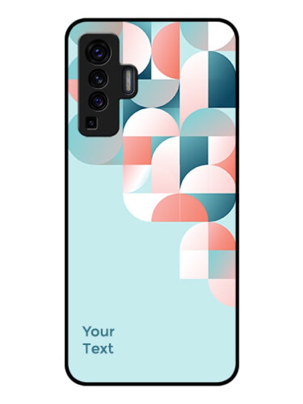 Custom Vivo X50 Custom Glass Phone Case - Stylish Semi-circle Pattern Design