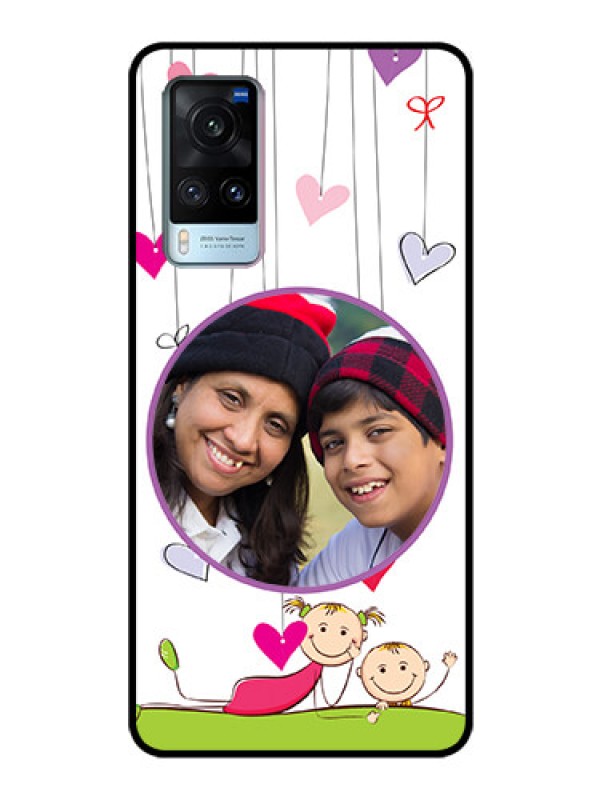 Custom Vivo X60 Photo Printing on Glass Case - Cute Kids Phone Case Design