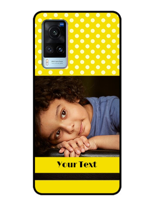 Custom Vivo X60 Custom Glass Phone Case - Bright Yellow Case Design