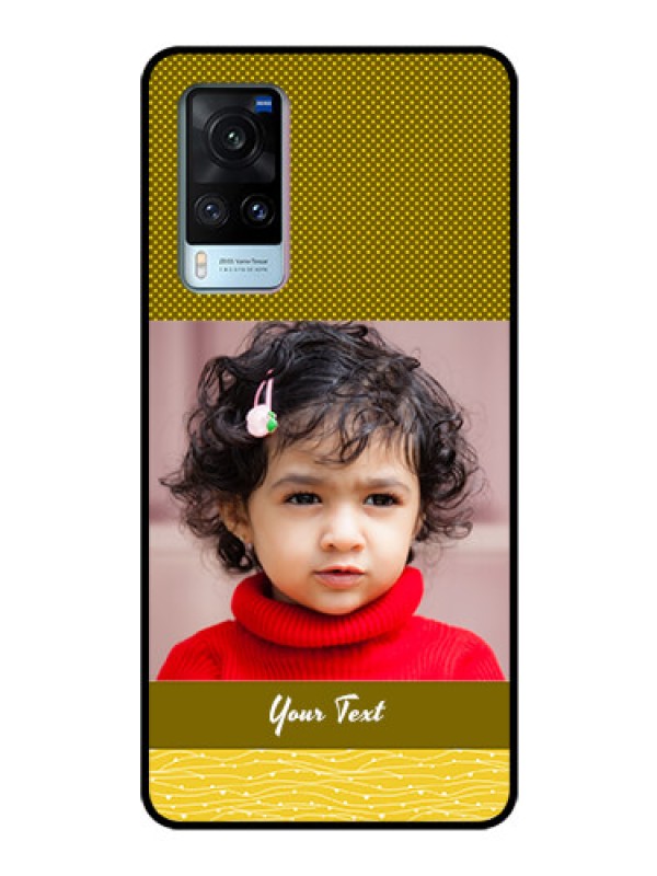 Custom Vivo X60 Custom Glass Phone Case - Simple Green Color Design