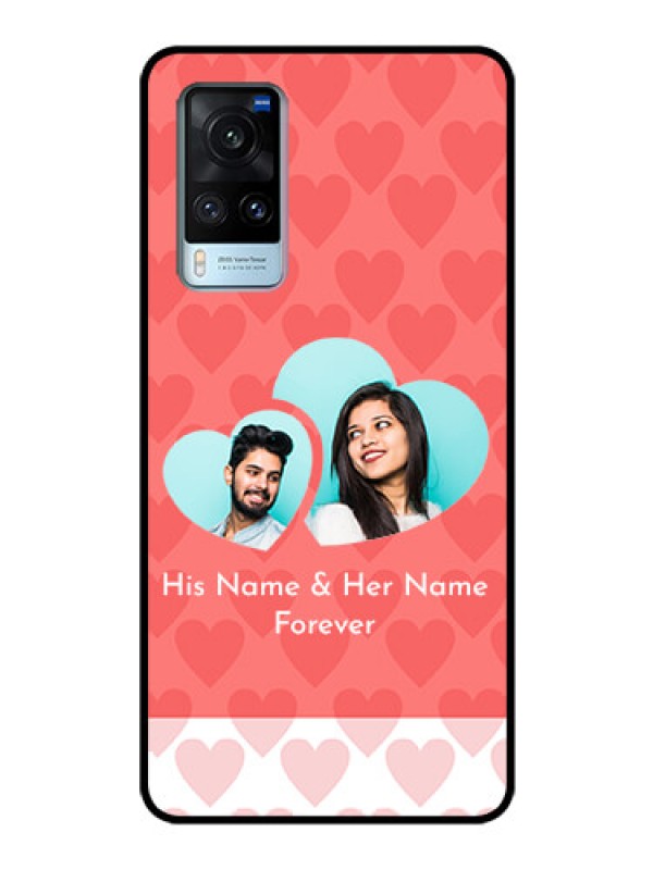 Custom Vivo X60 Personalized Glass Phone Case - Couple Pic Upload Design