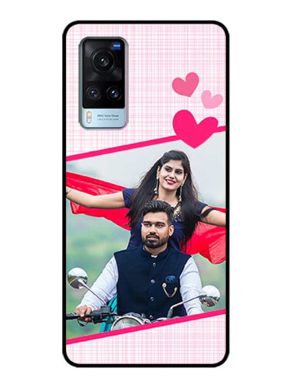 Custom Vivo X60 Custom Glass Phone Case - Love Shape Heart Design