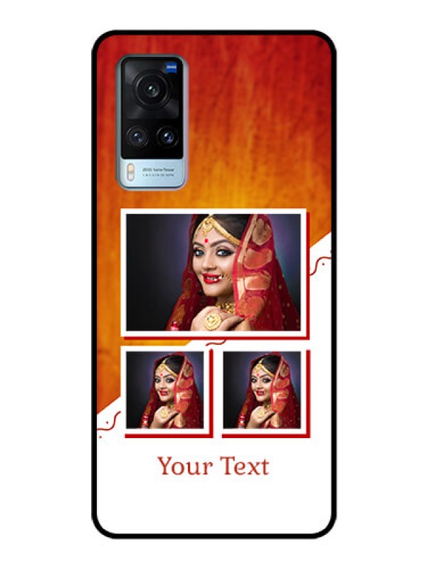 Custom Vivo X60 Custom Glass Phone Case - Wedding Memories Design