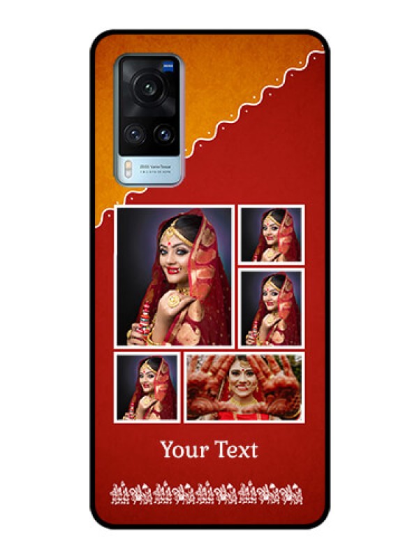 Custom Vivo X60 Personalized Glass Phone Case - Wedding Pic Upload Design