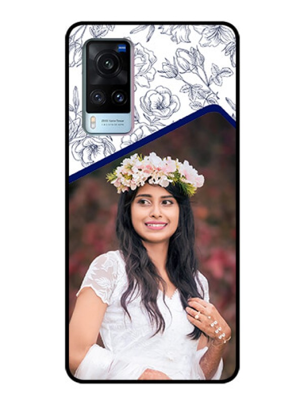 Custom Vivo X60 Personalized Glass Phone Case - Premium Floral Design