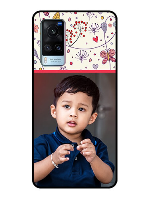 Custom Vivo X60 Custom Glass Mobile Case - Premium Floral Design