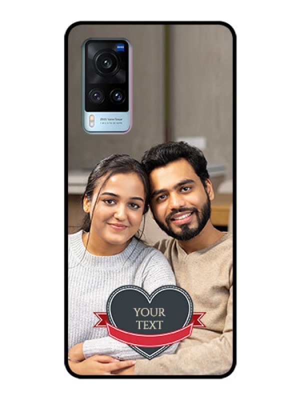 Custom Vivo X60 Custom Glass Phone Case - Just Married Couple Design