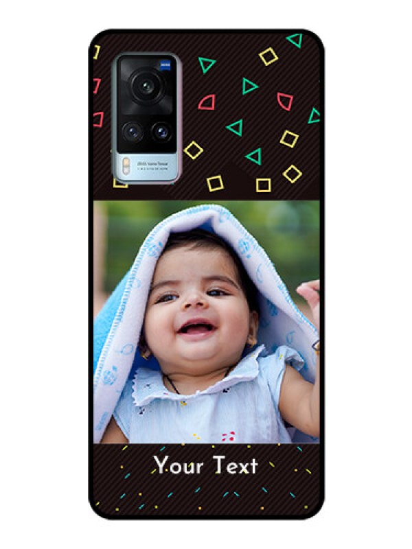 Custom Vivo X60 Custom Glass Phone Case - with confetti birthday design