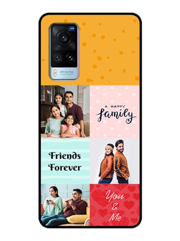 Custom Vivo X60 Personalized Glass Phone Case - Images with Quotes Design