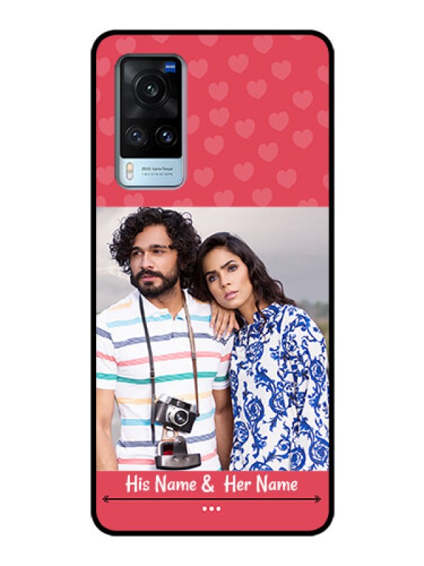 Custom Vivo X60 Photo Printing on Glass Case - Simple Love Design