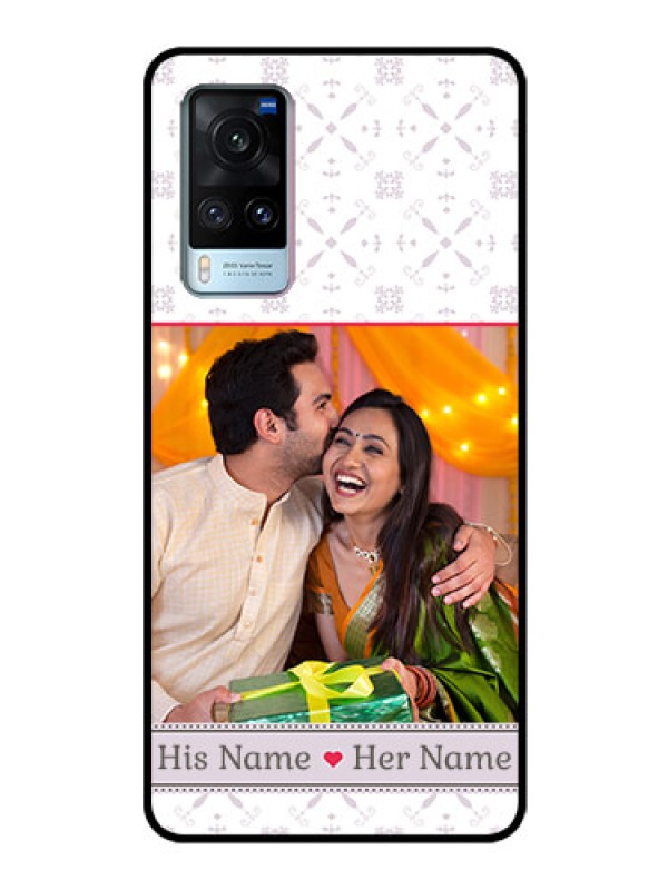Custom Vivo X60 Custom Glass Mobile Case - with Photo and Ethnic Design