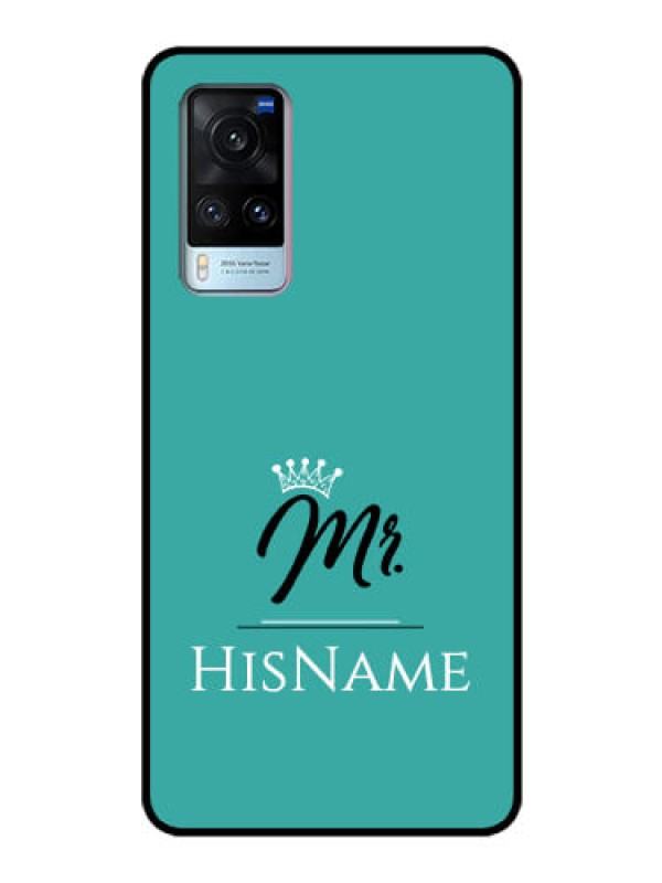 Custom Vivo X60 Custom Glass Phone Case Mr with Name