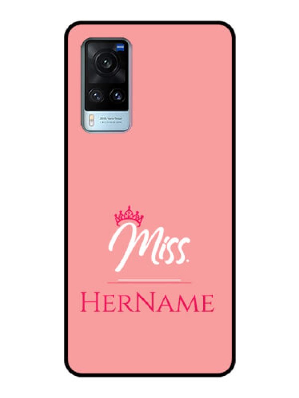 Custom Vivo X60 Custom Glass Phone Case Mrs with Name