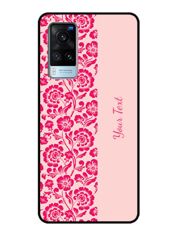 Custom Vivo X60 5G Custom Glass Phone Case - Attractive Floral Pattern Design