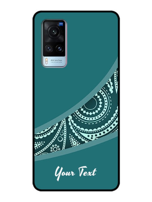 Custom Vivo X60 5G Photo Printing on Glass Case - semi visible floral Design
