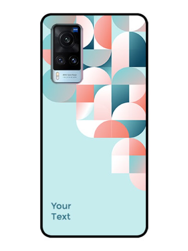 Custom Vivo X60 5G Custom Glass Phone Case - Stylish Semi-circle Pattern Design